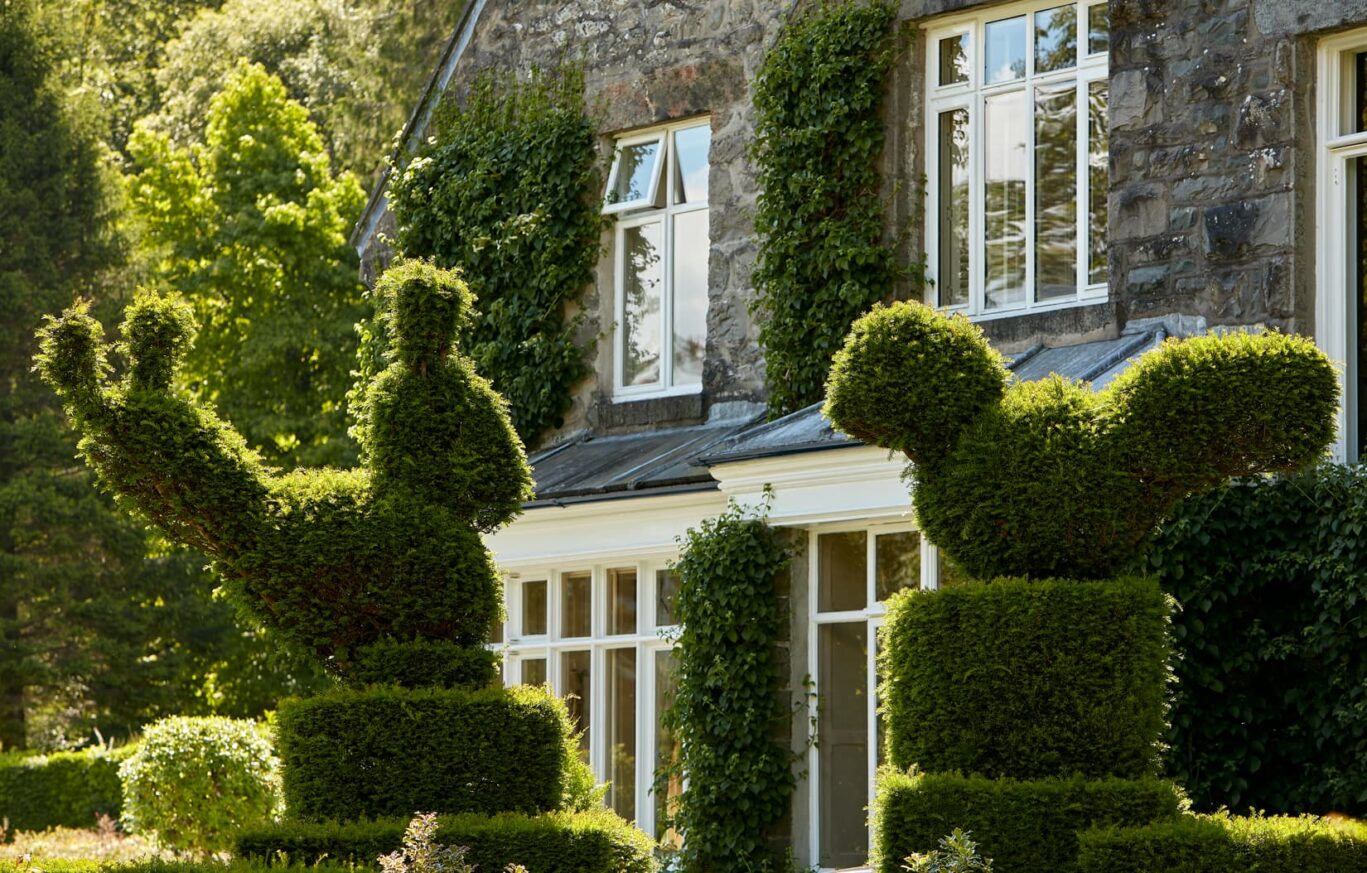 Topiary Bushes At Penmaenuchaf Hotel